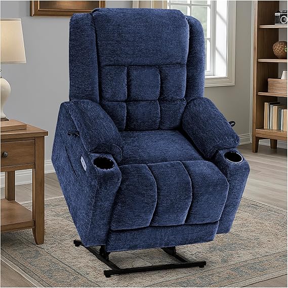Dual Motor Power Lift Recliner with Heat and Massage