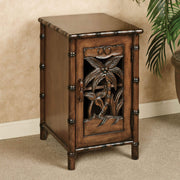 Tropical Chairside Storage Cabinet Honey Maple