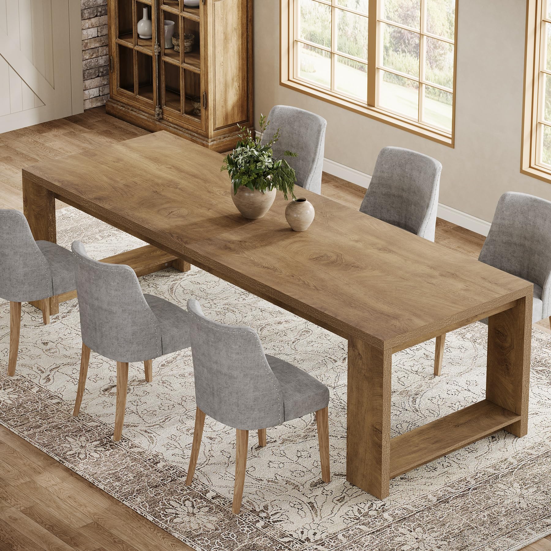 86.61-Inch Dining Table for 6 People