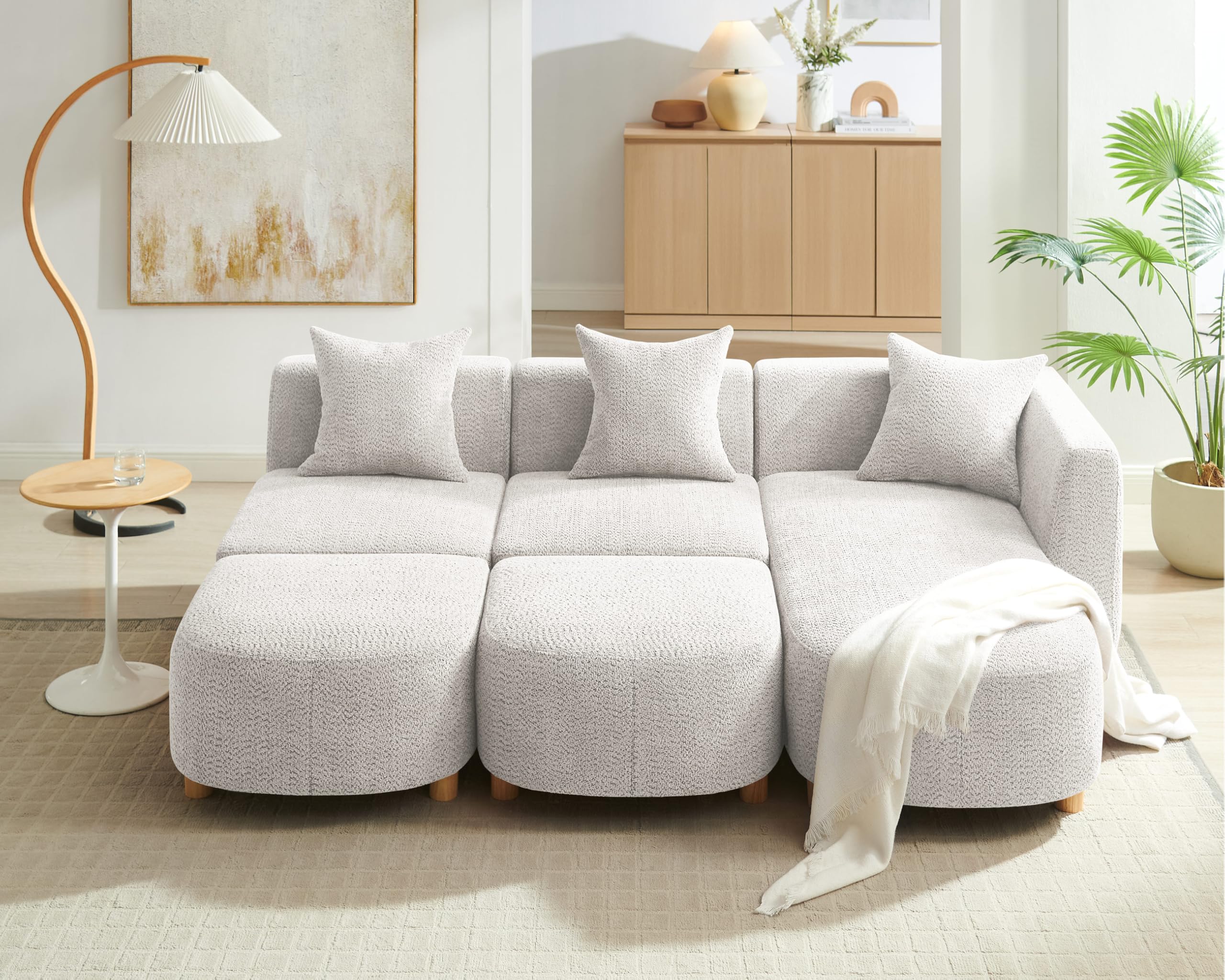 Modular Sectional Sofa with Ottoman