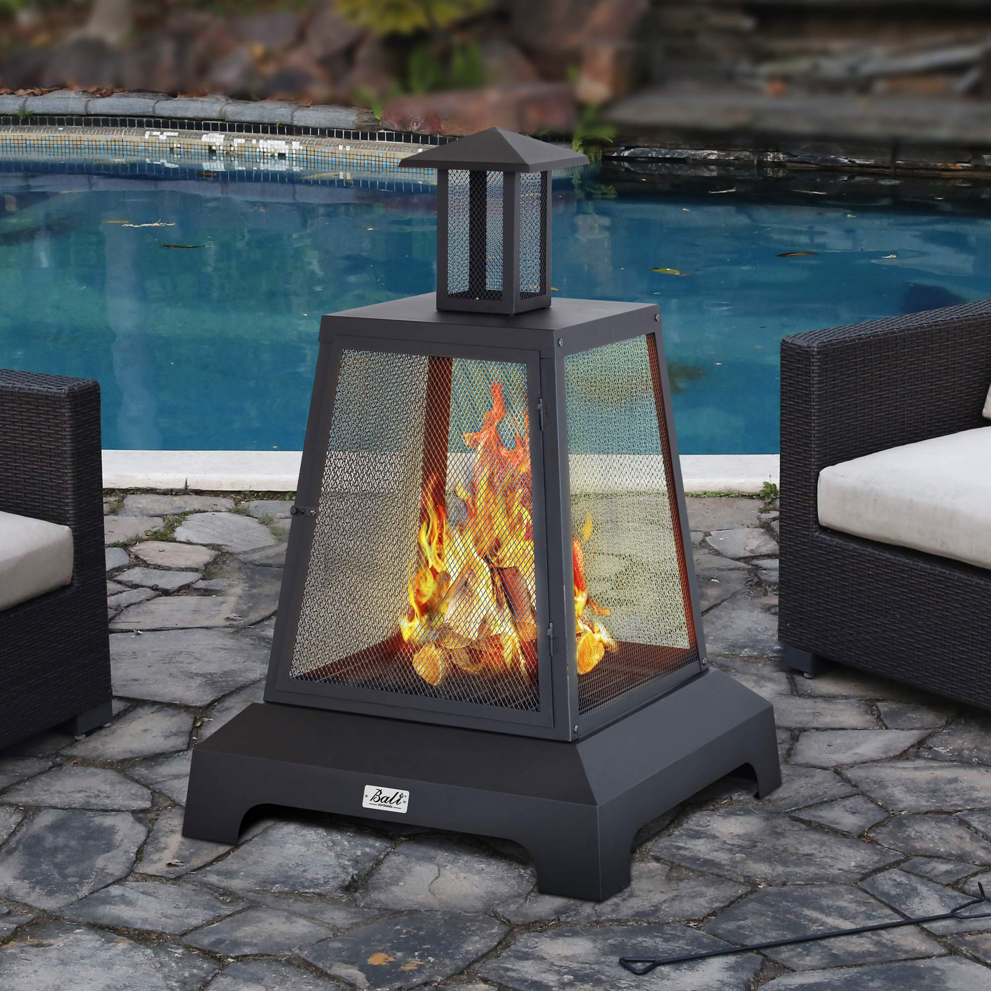 28 Inch Square Wood Burning Fire Pit