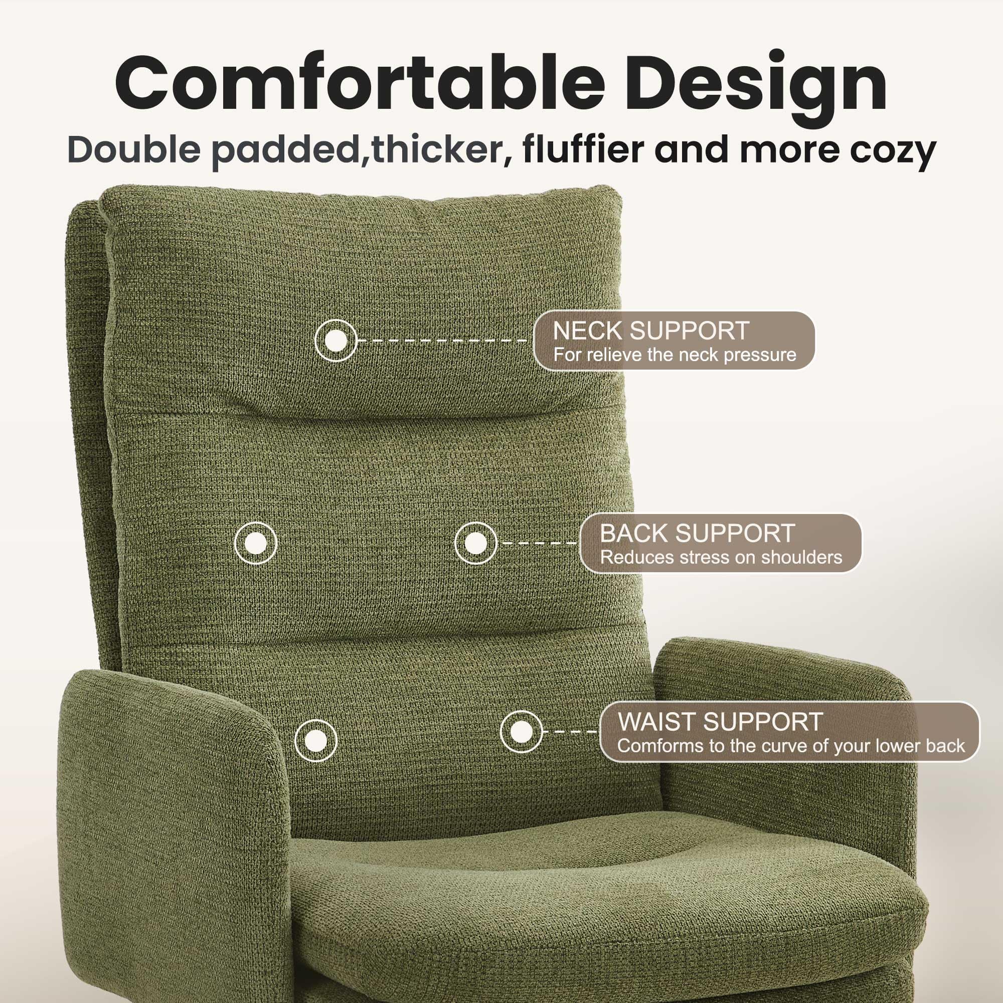 High-Back Upholstered Office Chair with Adjustable Armrests