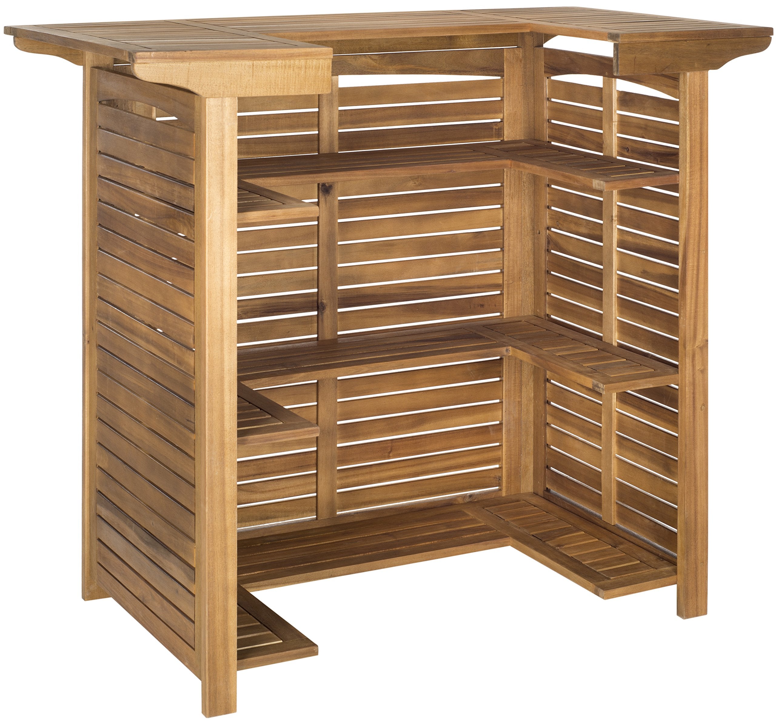 Acacia Wood Outdoor Bar Table Teak Brown