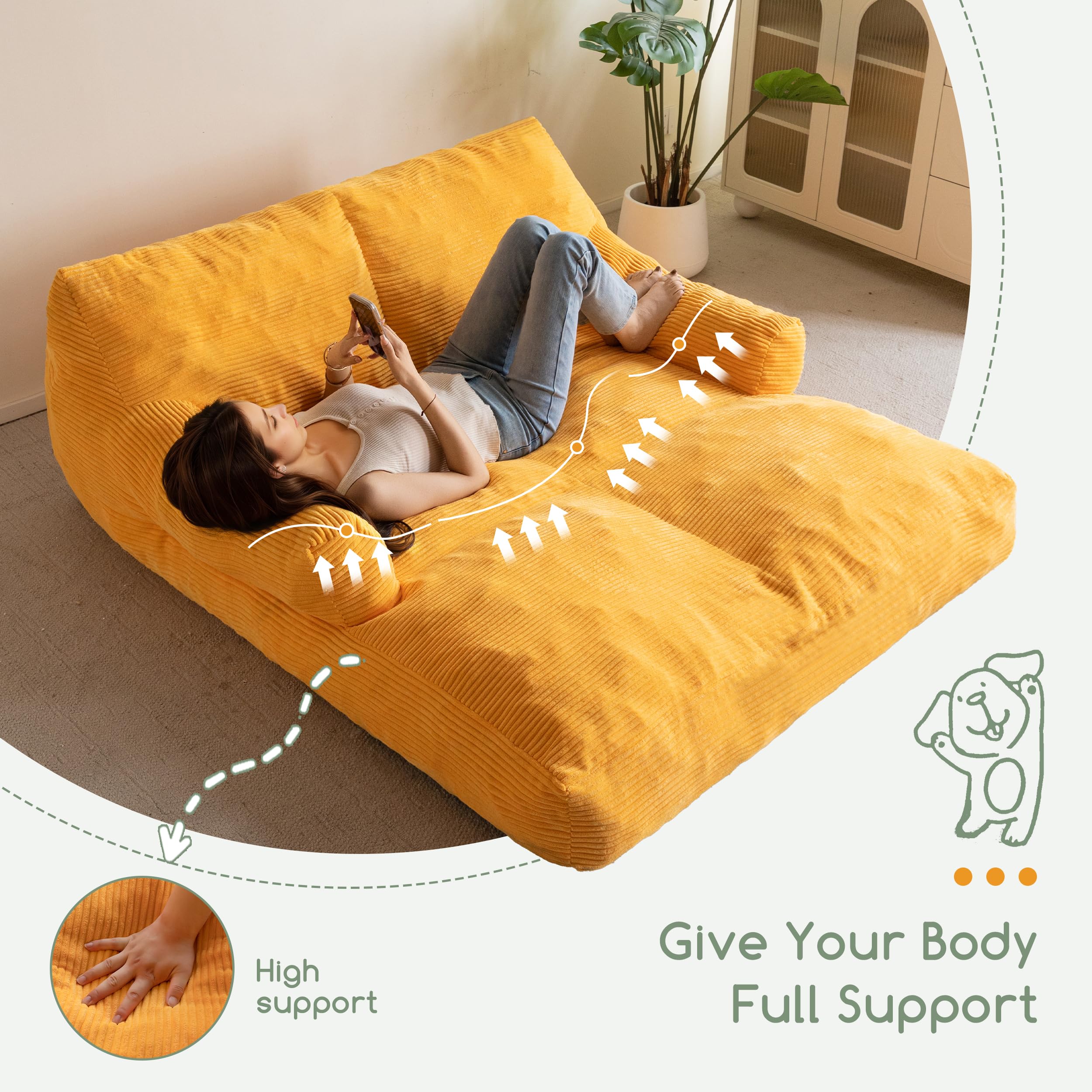 XXXL Giant Dog Sofa Bed with Supportive Foam