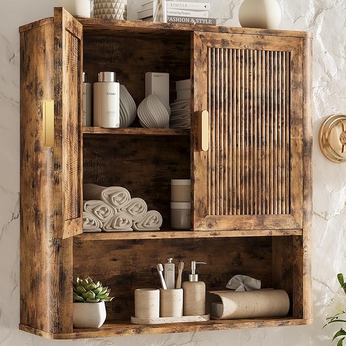Bathroom Wall Storage Cabinet with Adjustable Shelves