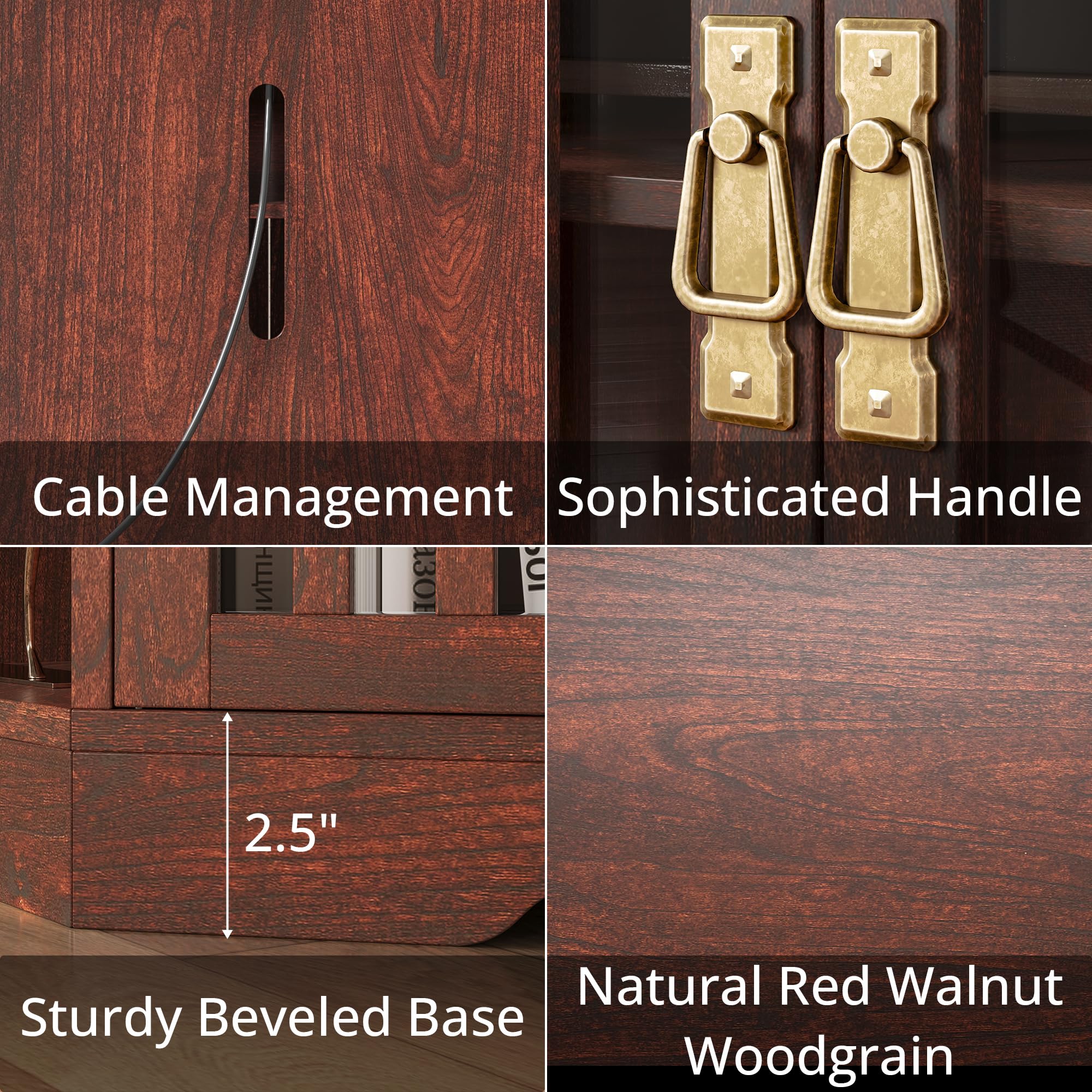 Corner TV Stand with Power Outlet and Storage