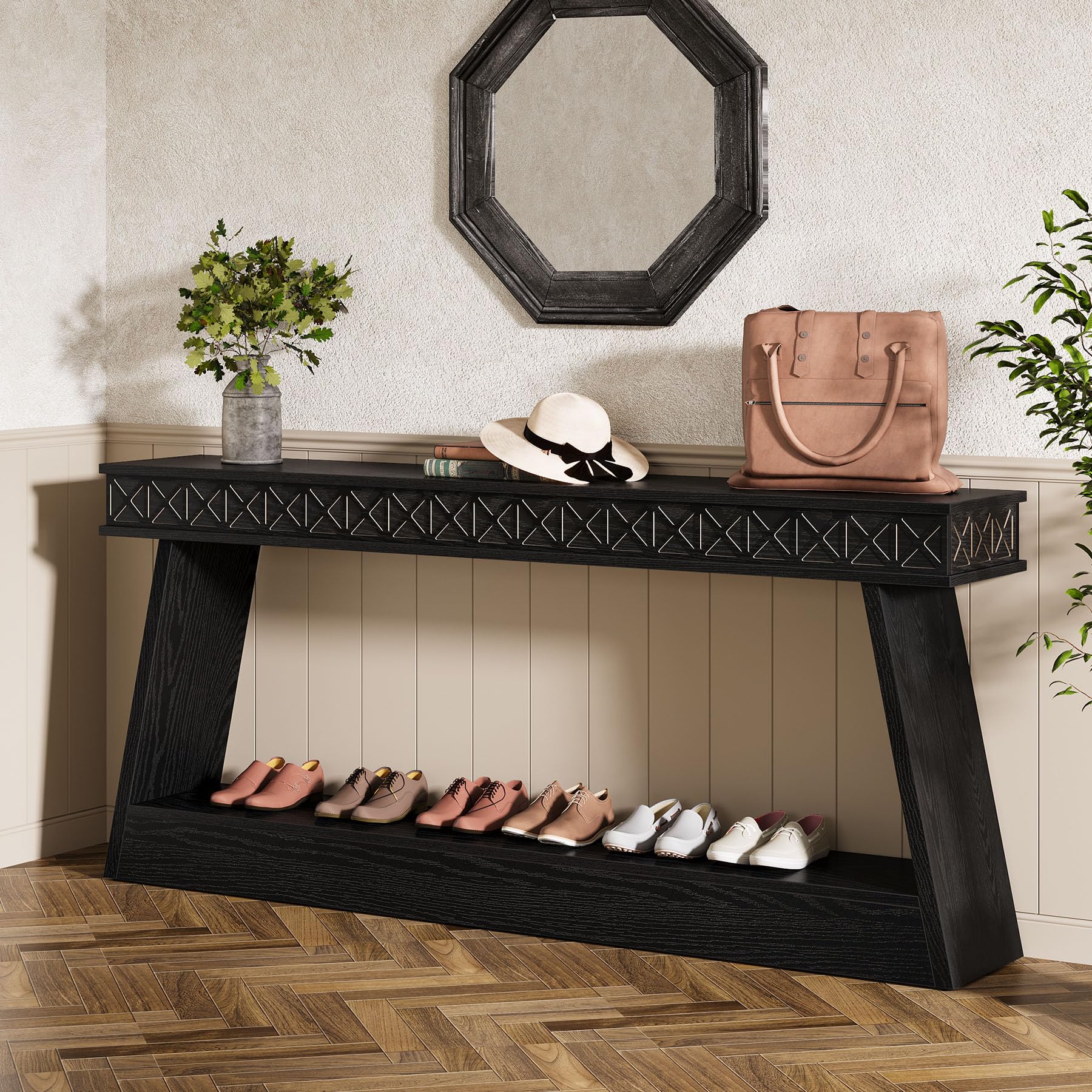 70.9 Inch Extra Long Console Table with Storage