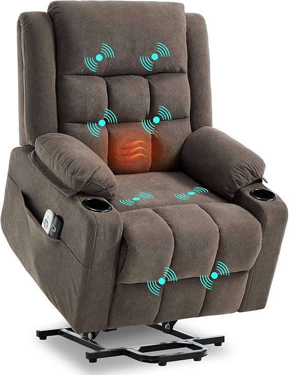 Electric Power Lift Recliner Chair with Massage and Heat