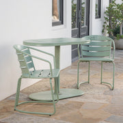 3-Piece Retro Bistro Set with Oval Table