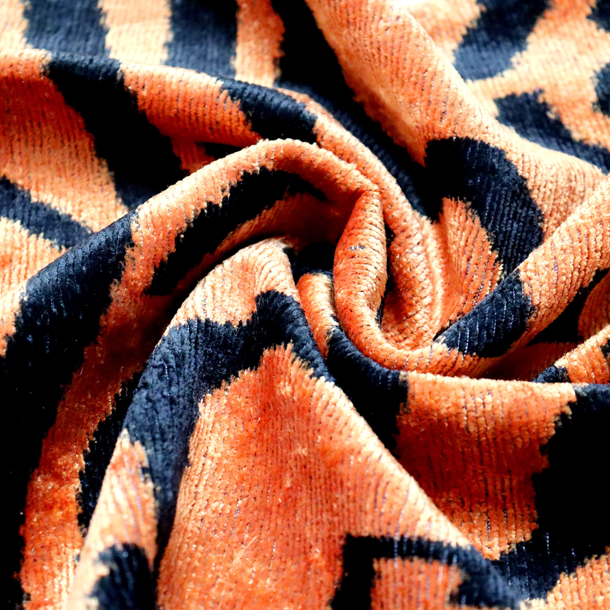 Handmade Velvet Throw Pillow 16x24 Tiger Print with Down Feather Insert