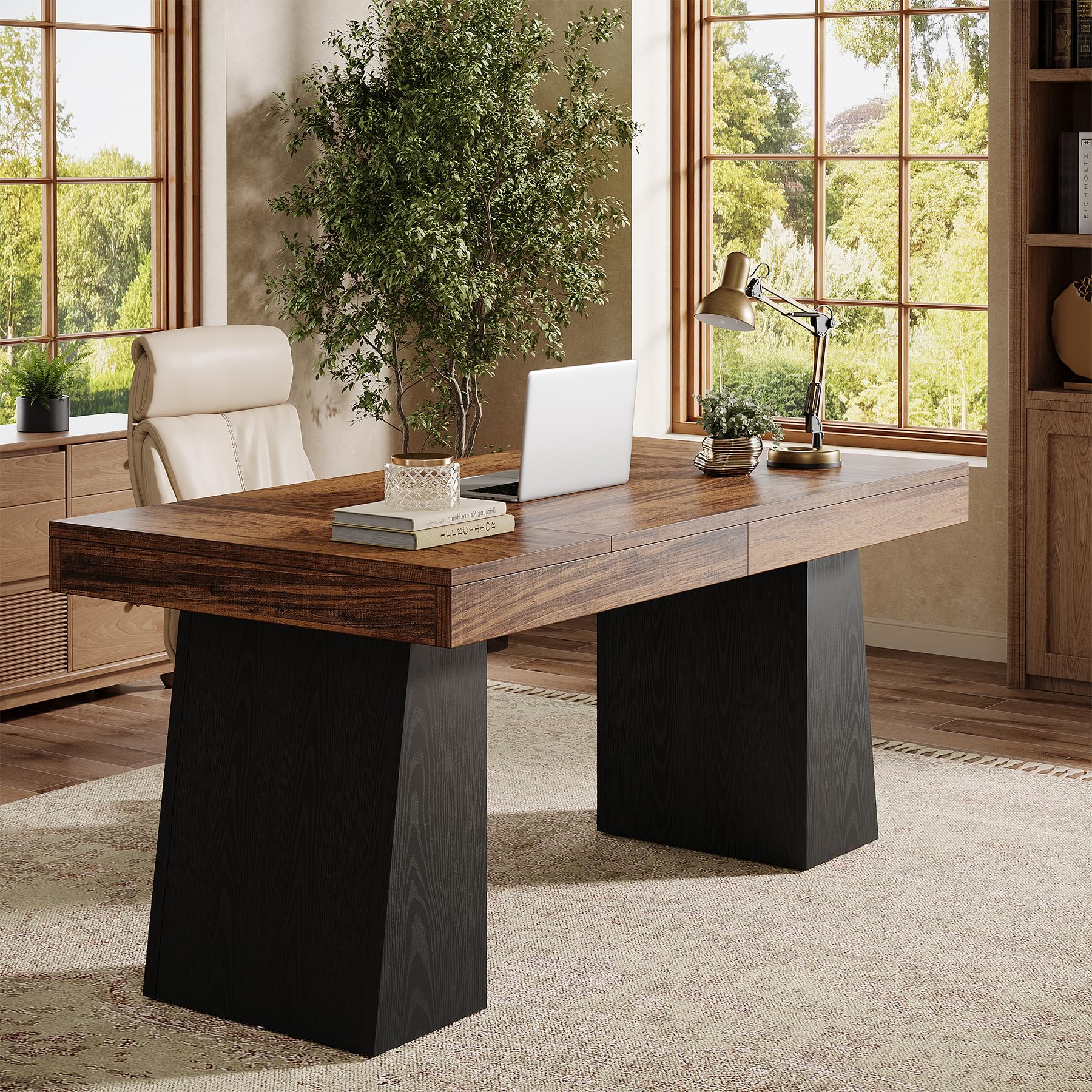 55" Executive Desk with Double Pedestal