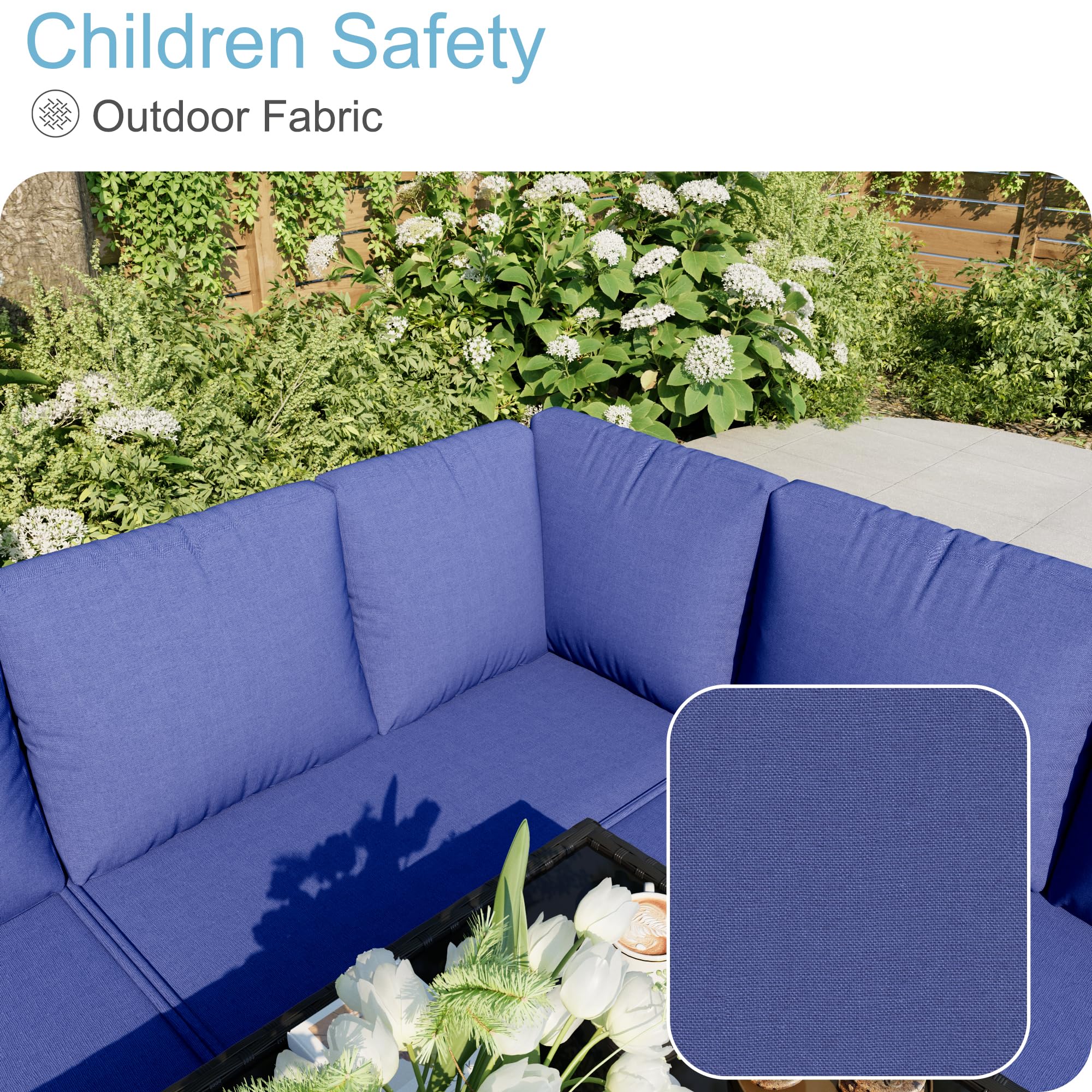 7-Piece Outdoor Dining Set with Glass Table