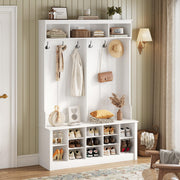 Hall Tree with Bench and Shoe Storage