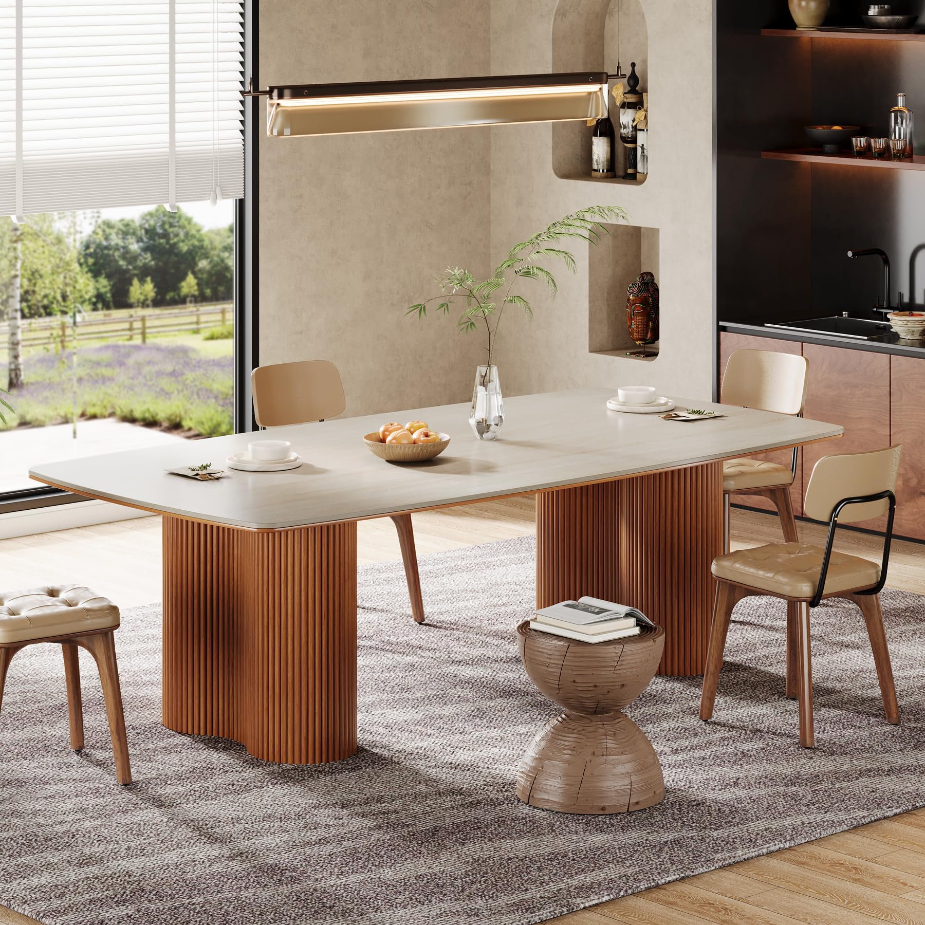 78.7" Sintered Stone Dining Table for 8-10 People