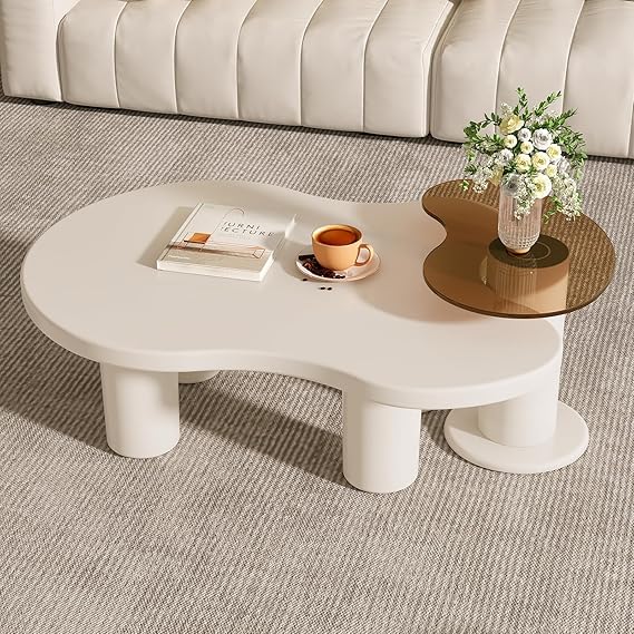 Round Nesting Coffee Table Set of 2