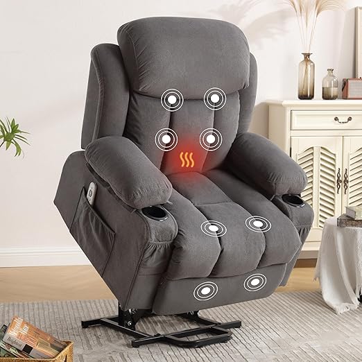 Power Lift Recliner Chair with Massage and Heat