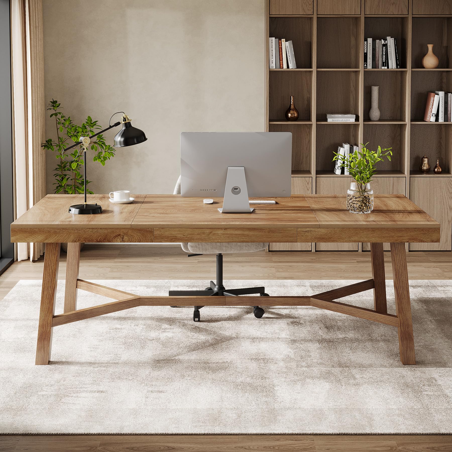 71-Inch Executive Desk with Sturdy Leg Structure