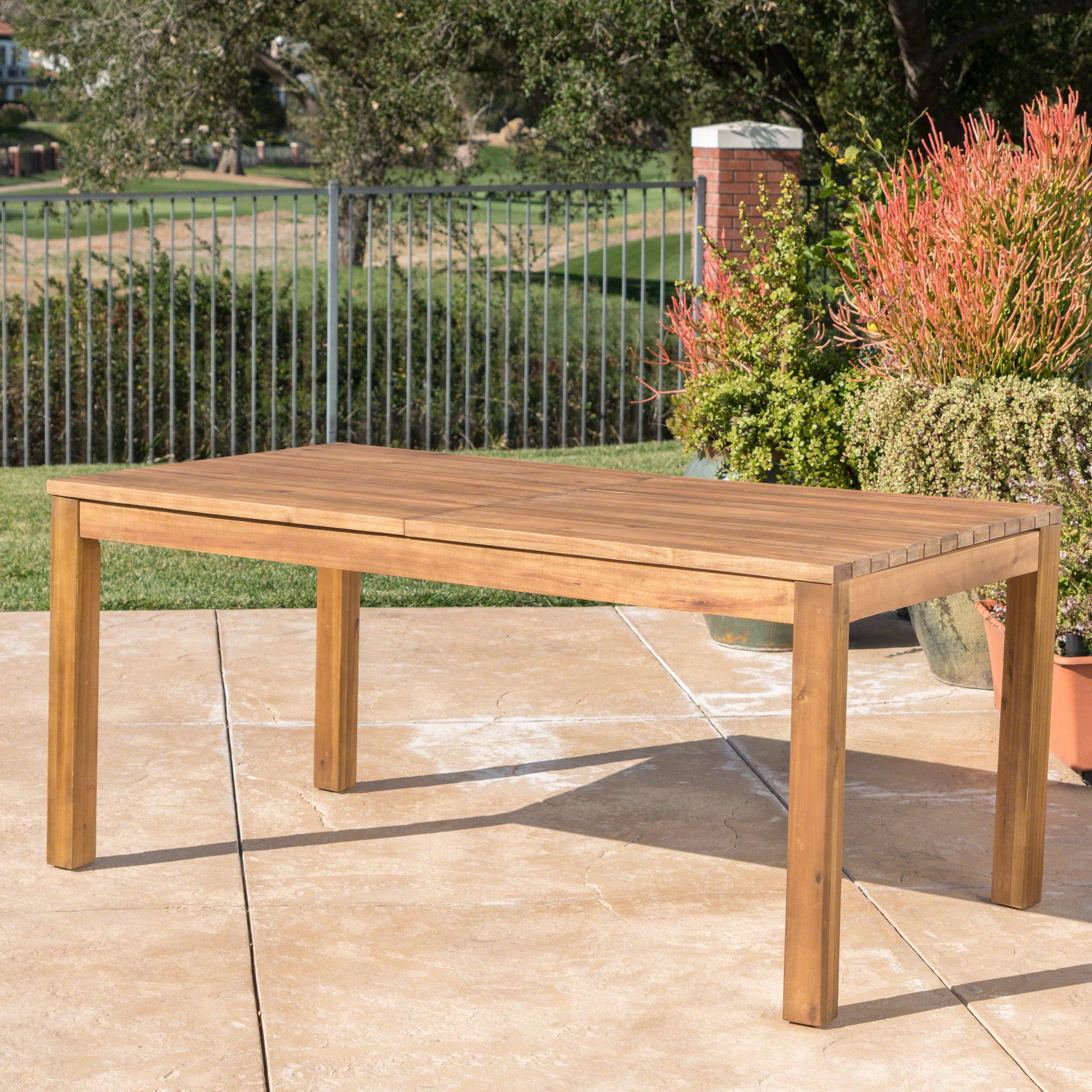 Outdoor Expandable Acacia Wood Dining Table