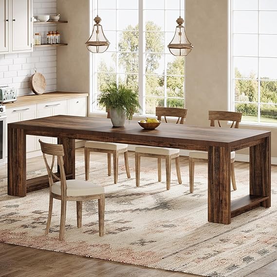 86.61-Inch Dining Table for 6 People