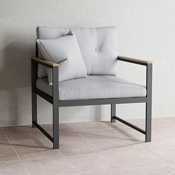Cliffside Metal Loveseat with Cushions