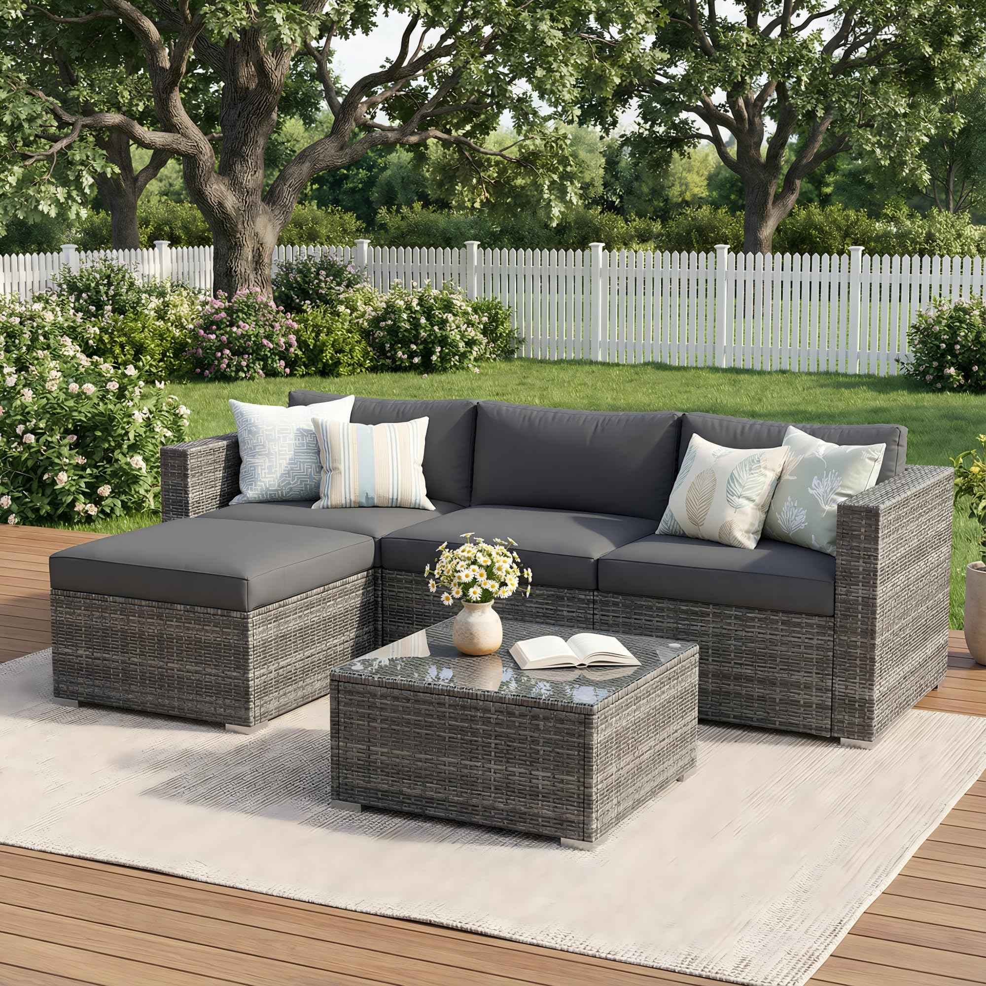 5-Piece Outdoor Patio Sectional Set