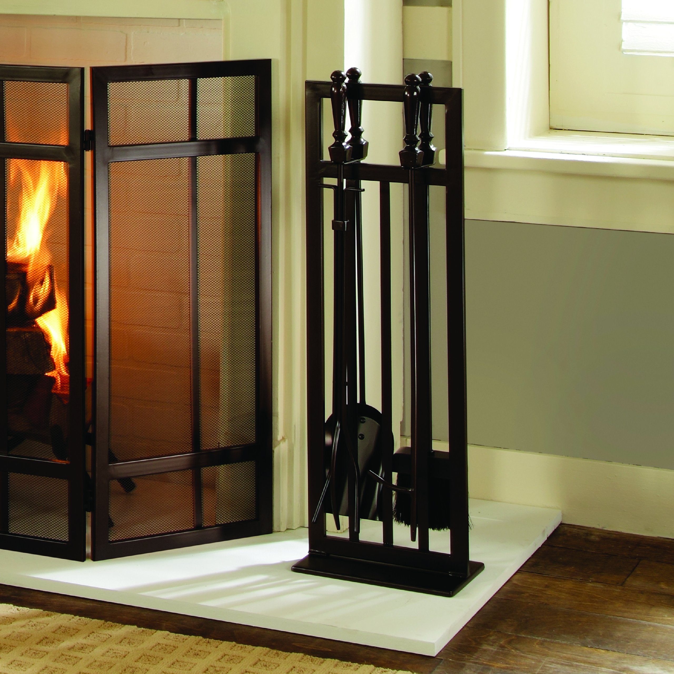Mission Style 5-Piece Fireplace Toolset