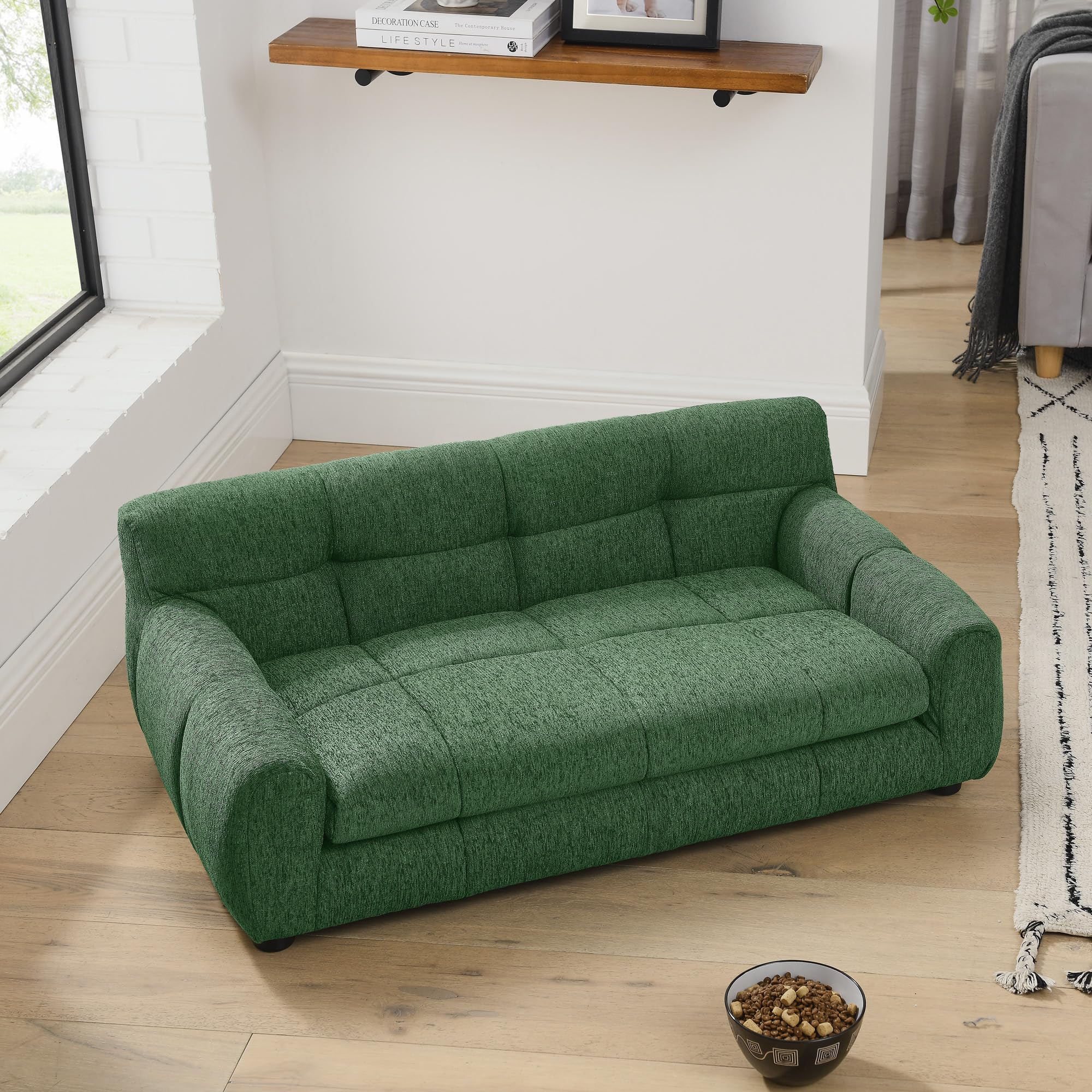 Dog Sofa Bed with Armrests for Medium to Large Dogs