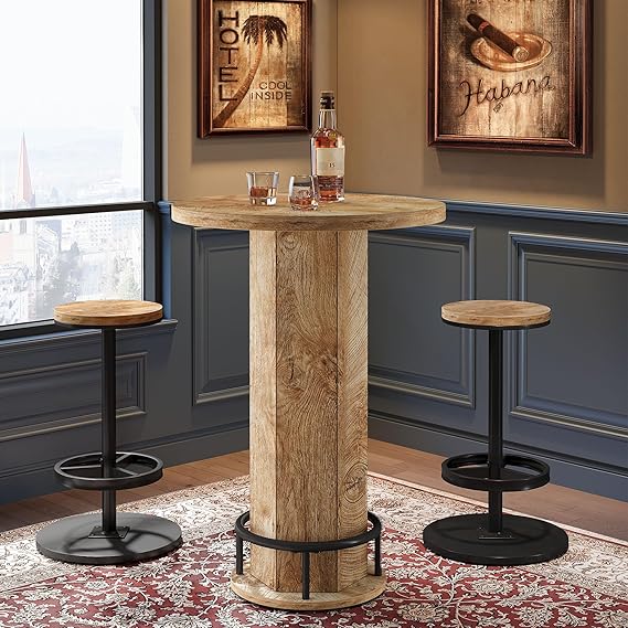 Round Bar Table with 2 Barstools
