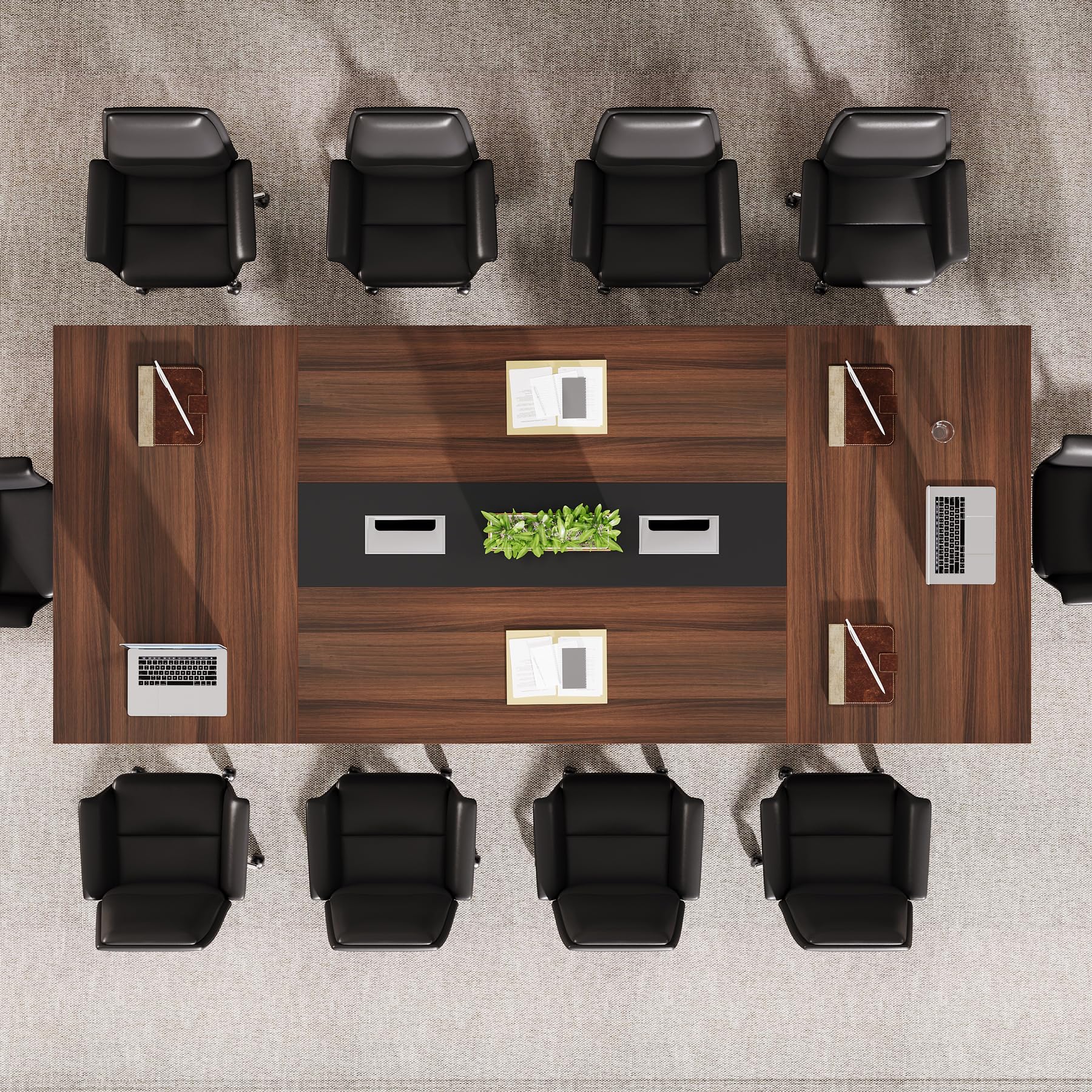 8ft Conference Table with Cable Management