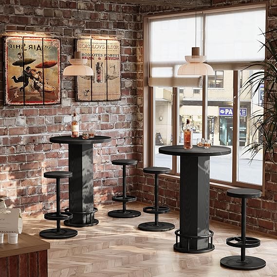 3-Piece Round Dining Table Set with 2 Chairs