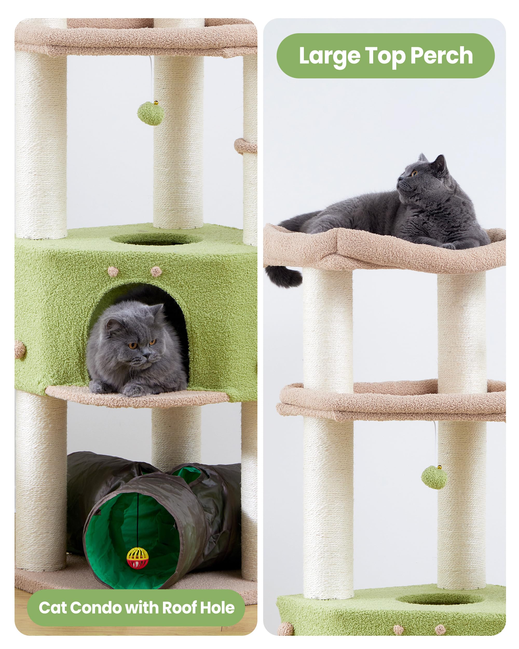 60 Inch Cat Tree Tower for Large Cats