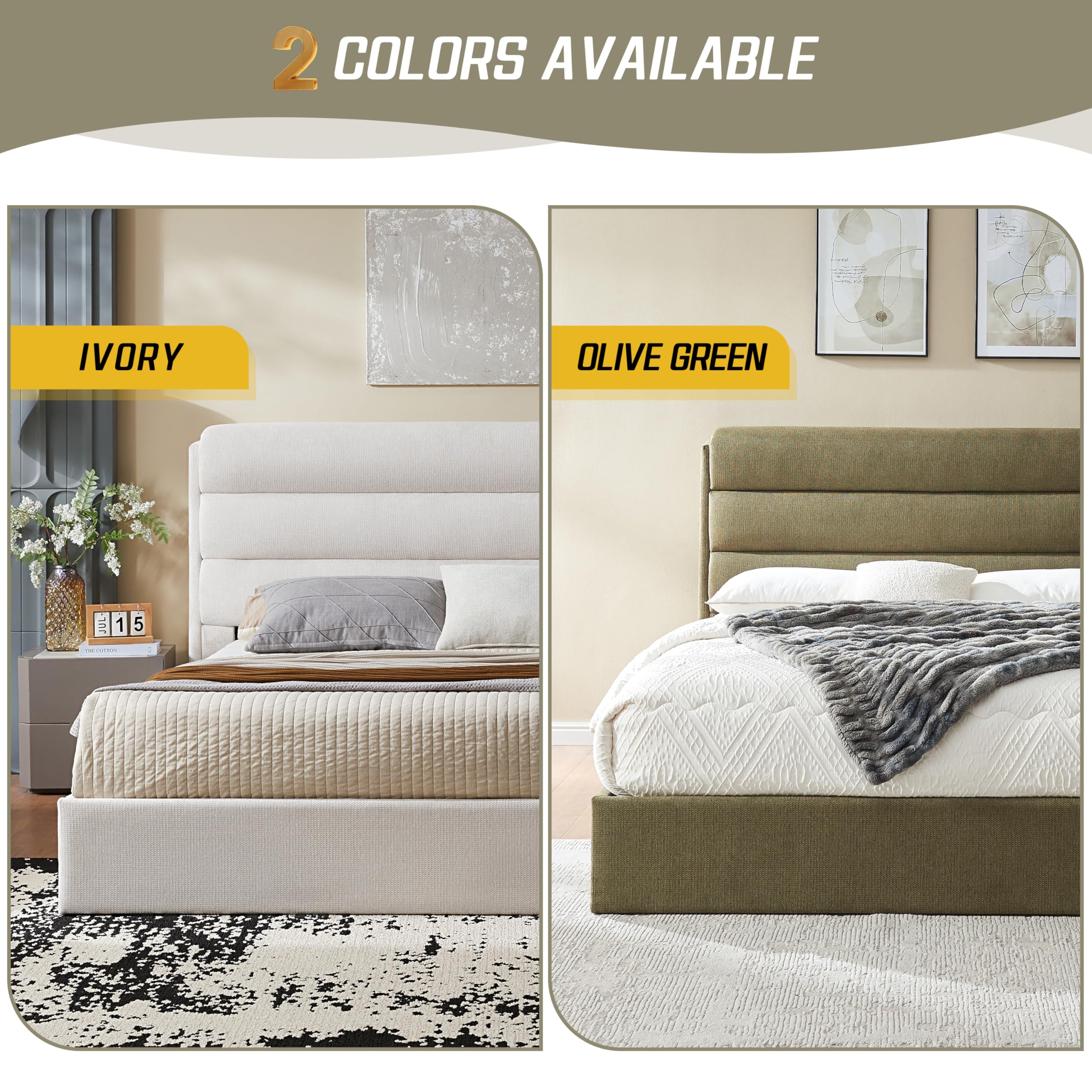 Lift Up Storage Bed Queen Size with Hydraulic System