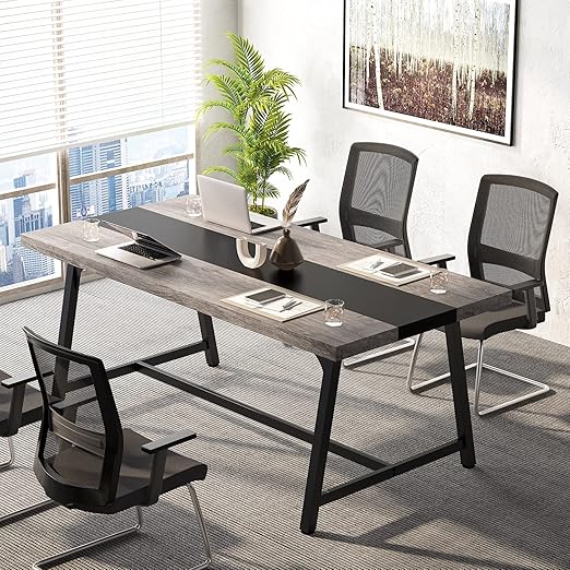 6FT Rectangle Conference Table with Metal Frame