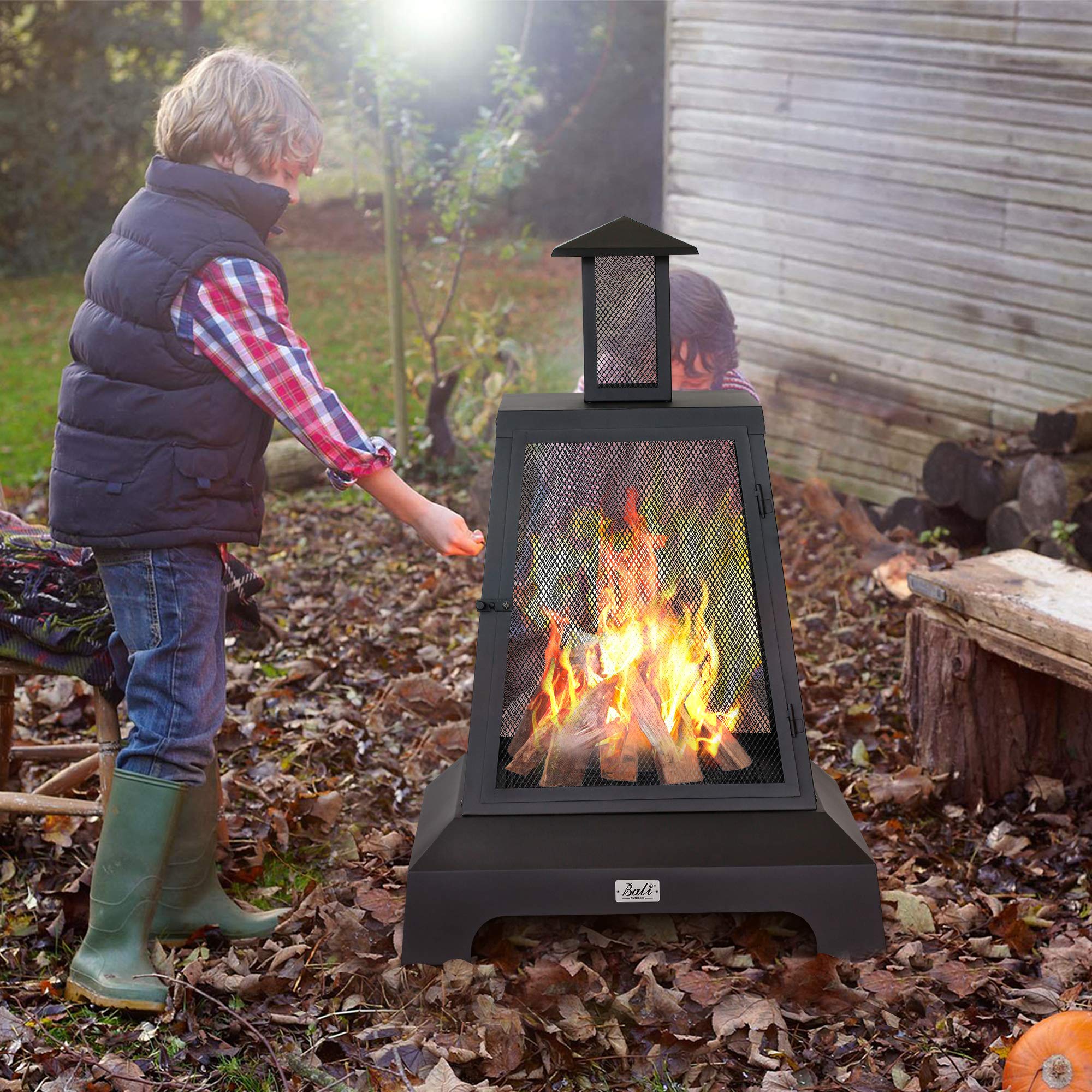 28 Inch Square Wood Burning Fire Pit