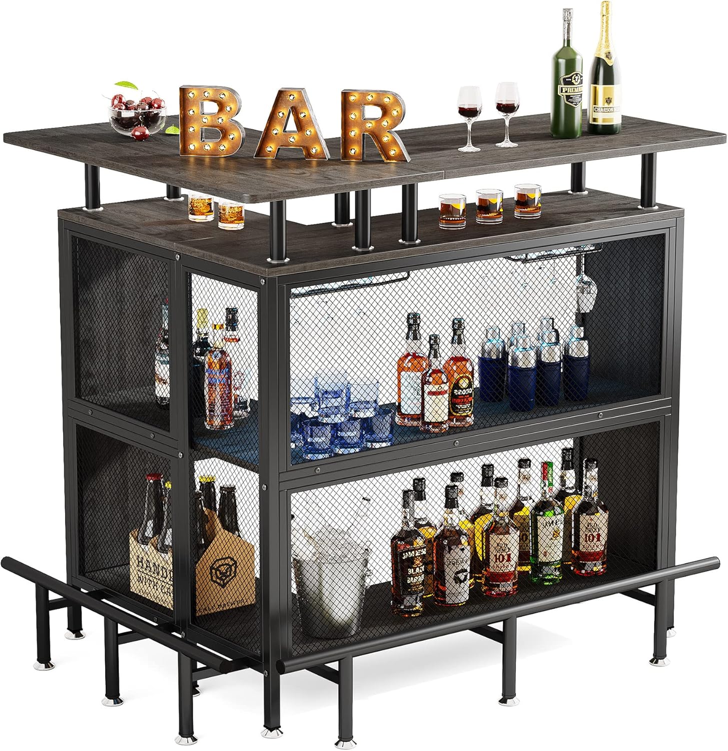 Home Bar Unit Mini Liquor Cabinet