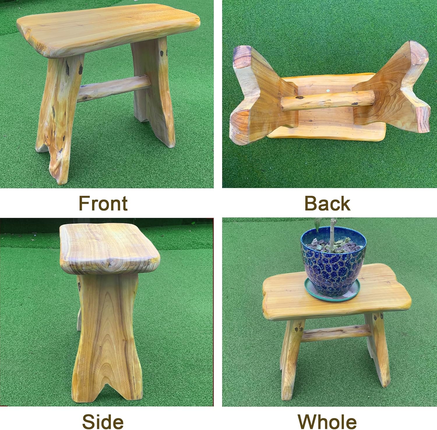Natural Cedar Wood Tree Stump Stool
