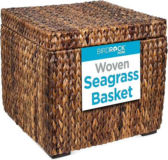 Handwoven Abaca Storage Ottoman with Lid