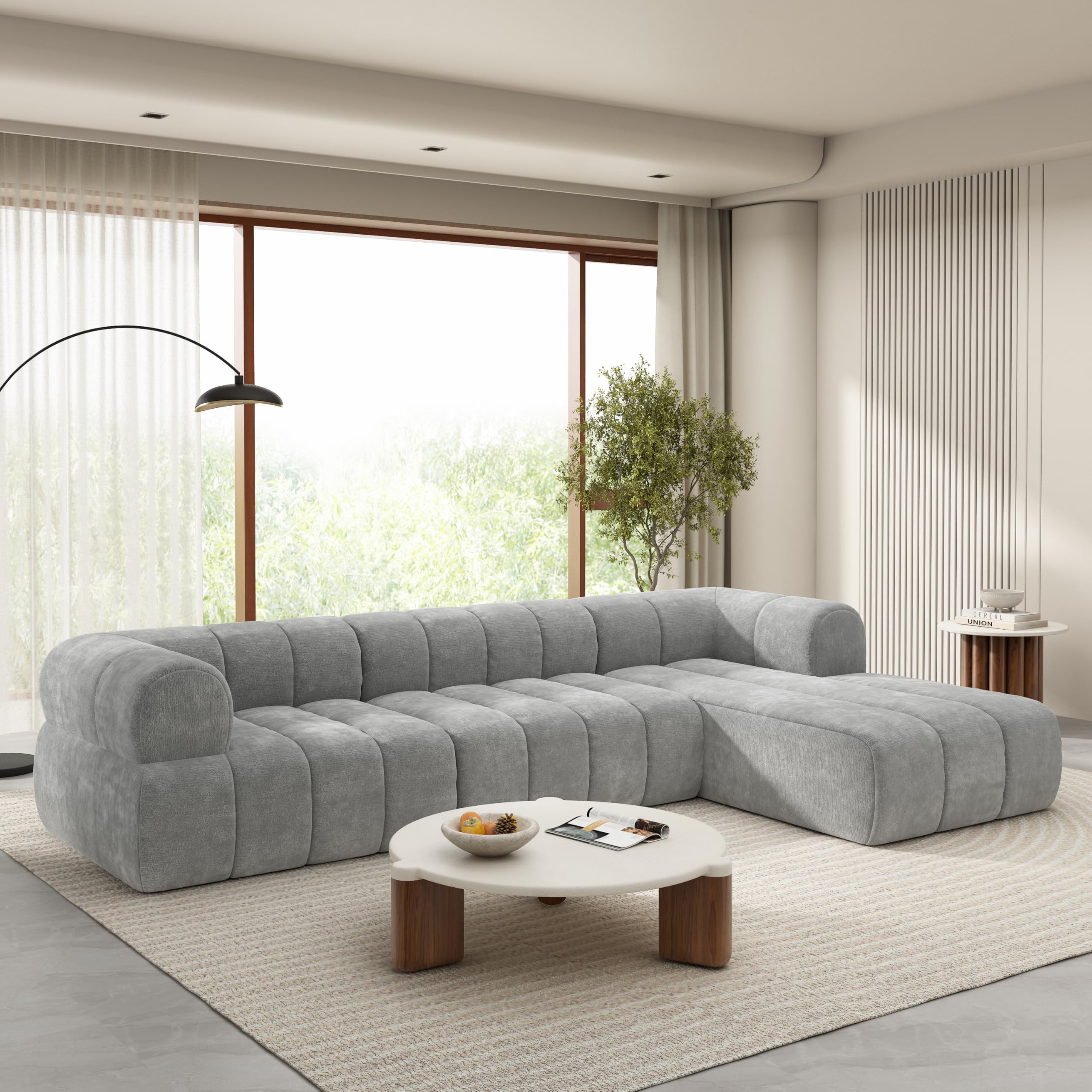 122" Modular L-Shape Sectional Sofa with Chaise Lounge