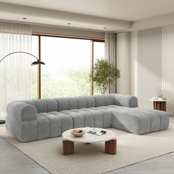 122" Modular L-Shape Sectional Sofa with Chaise Lounge