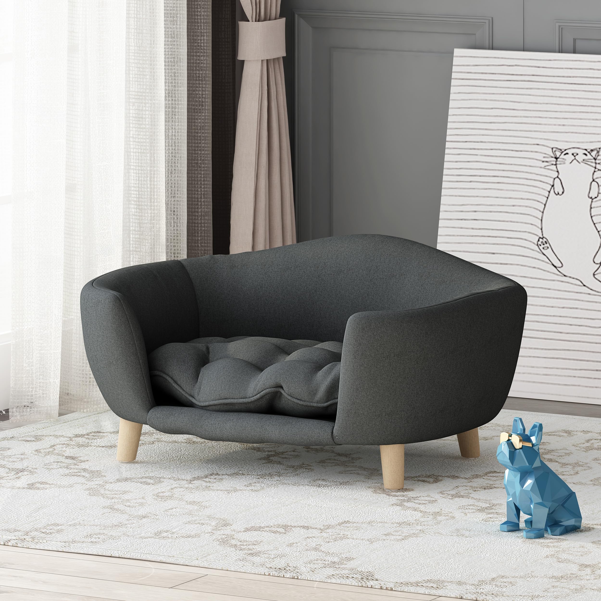 Elevated Orthopedic Dog Bed with Memory Foam