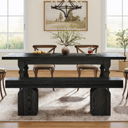 59" Dining Bench for 2-3 People with Arched Base