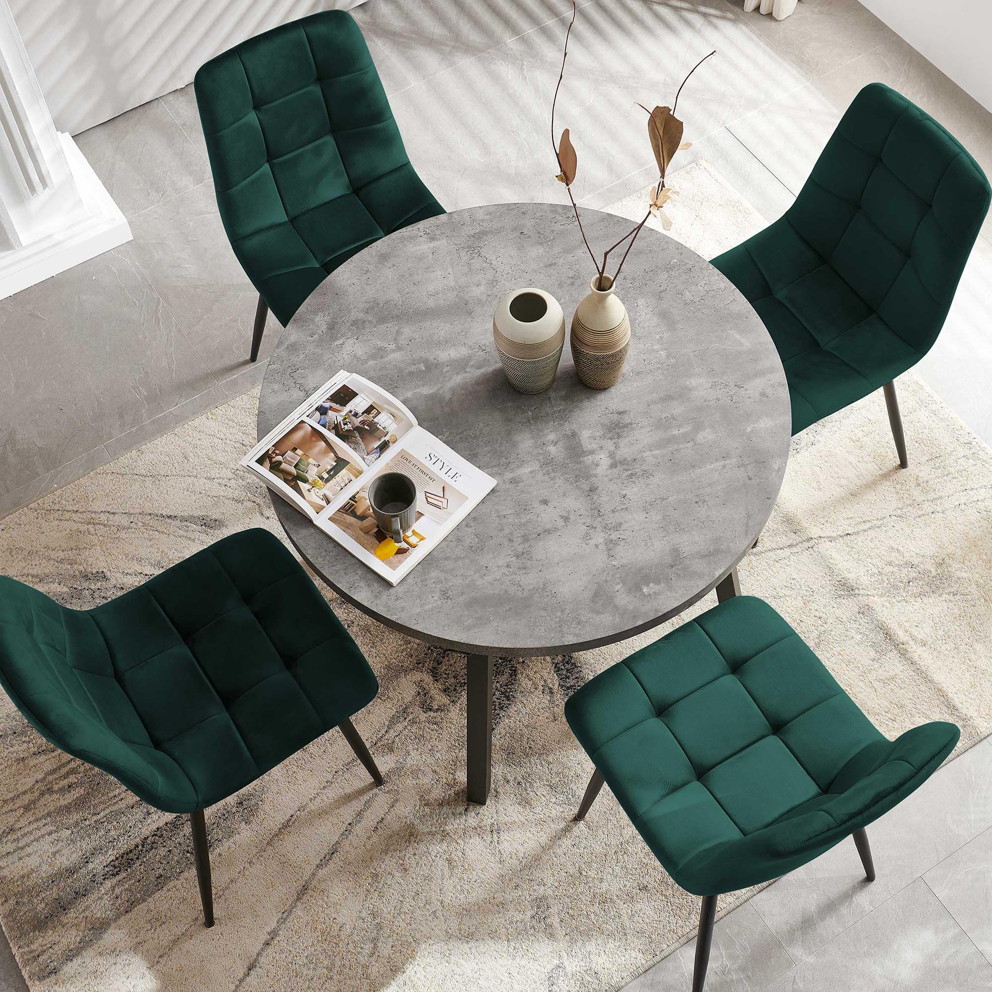 5-Piece Dining Set with 4 Chairs