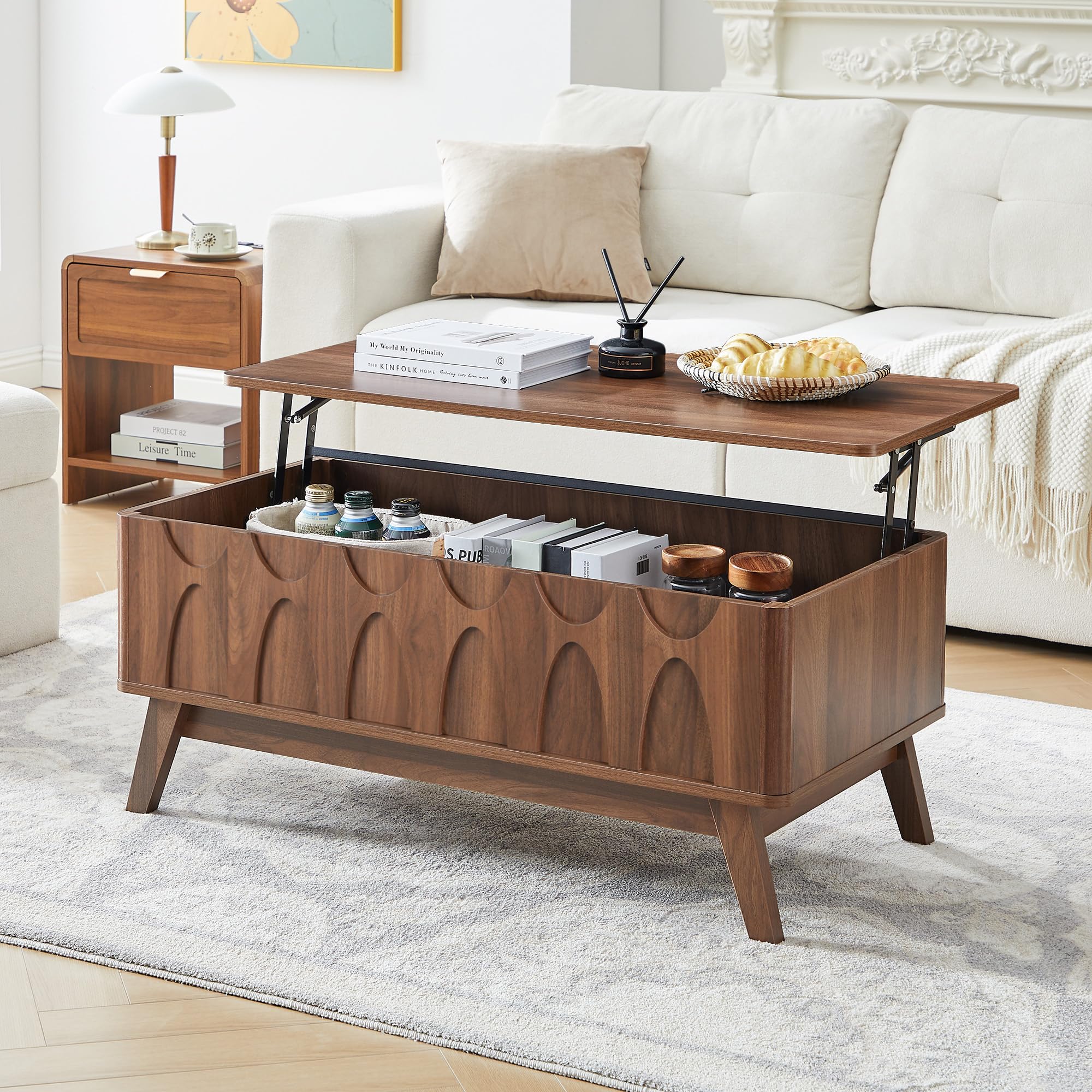 Lift Top Coffee Table with Hidden Storage