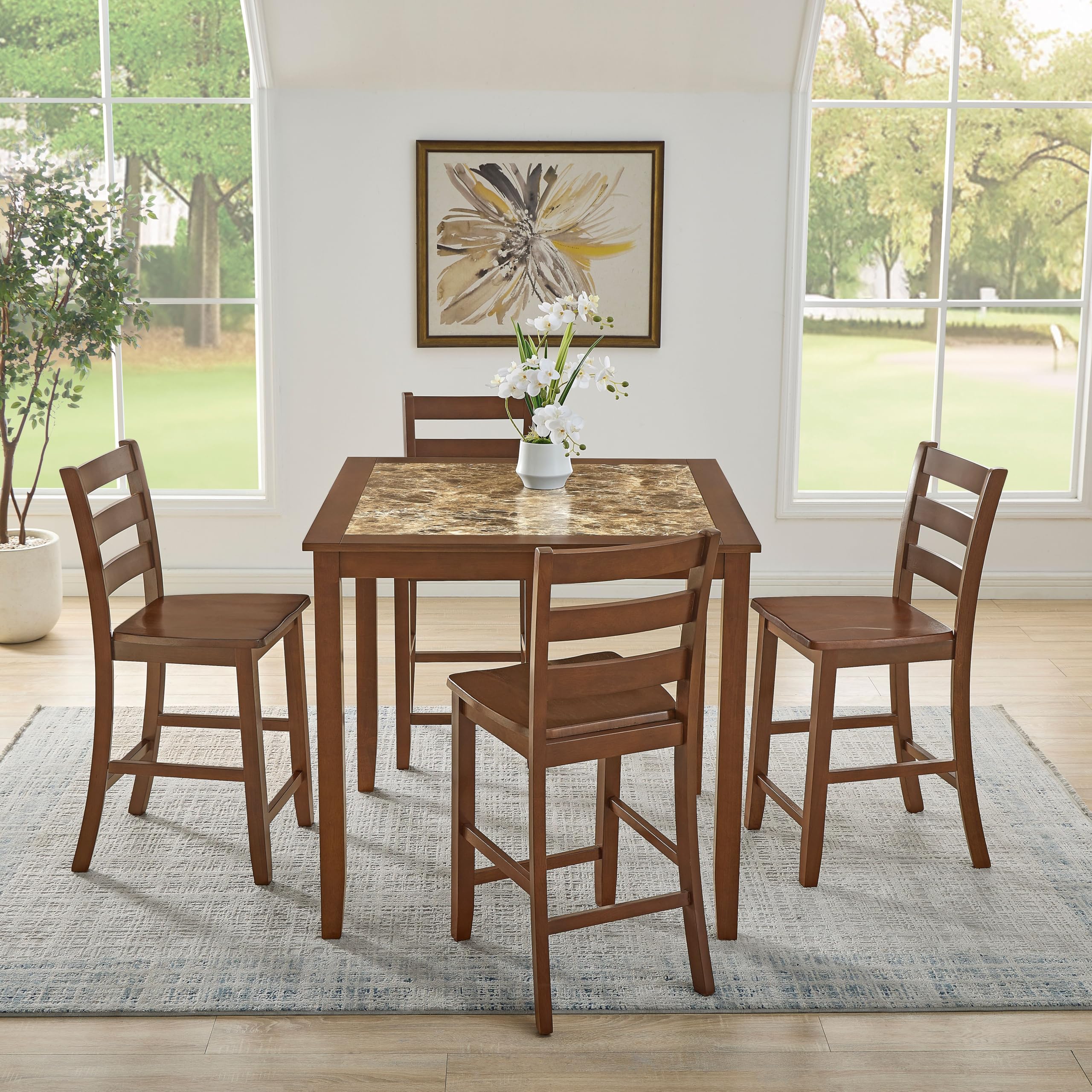 5-Piece Counter Height Dining Set