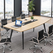 Conference Table with Power Outlets and Cable Management