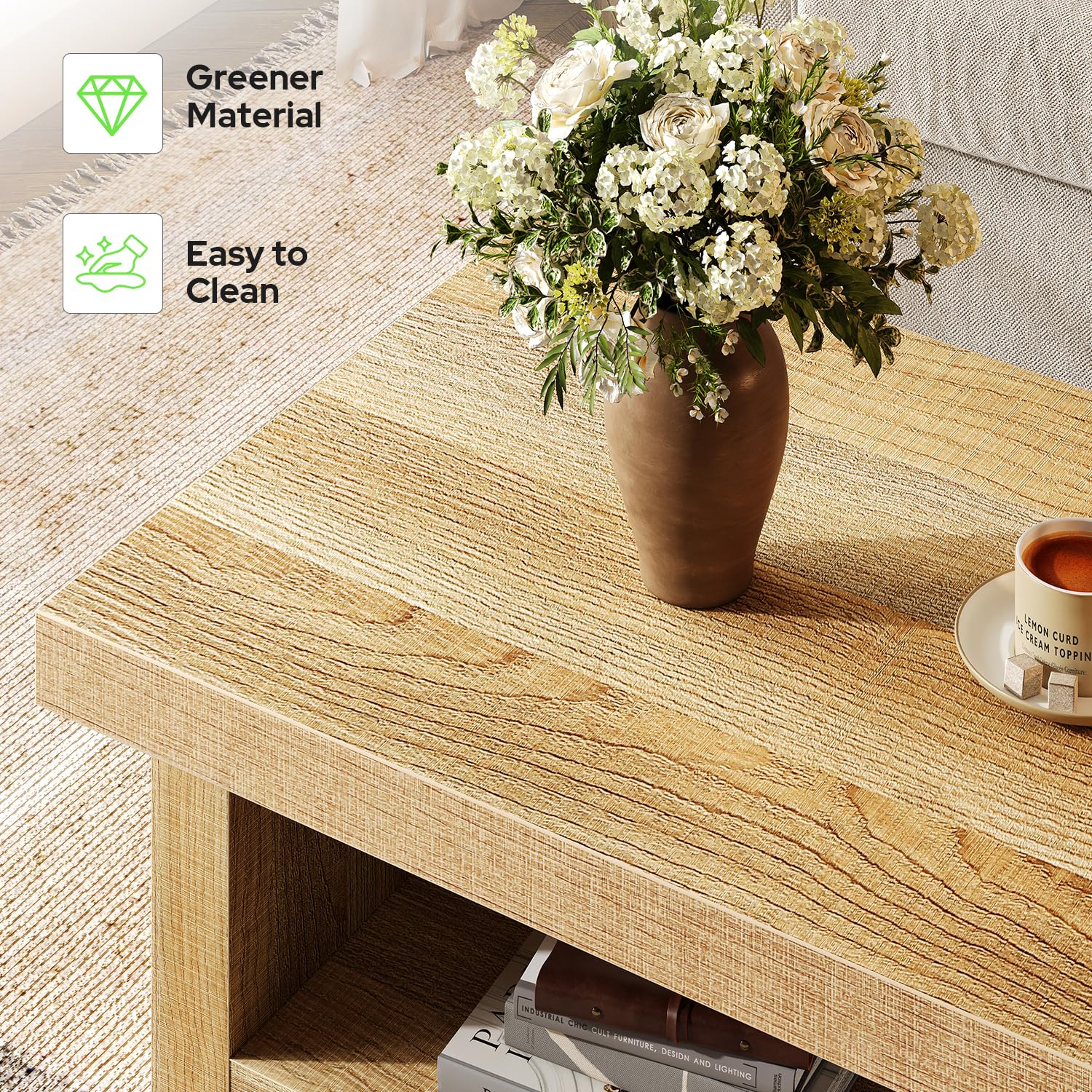 Rectangle Coffee Table with Storage