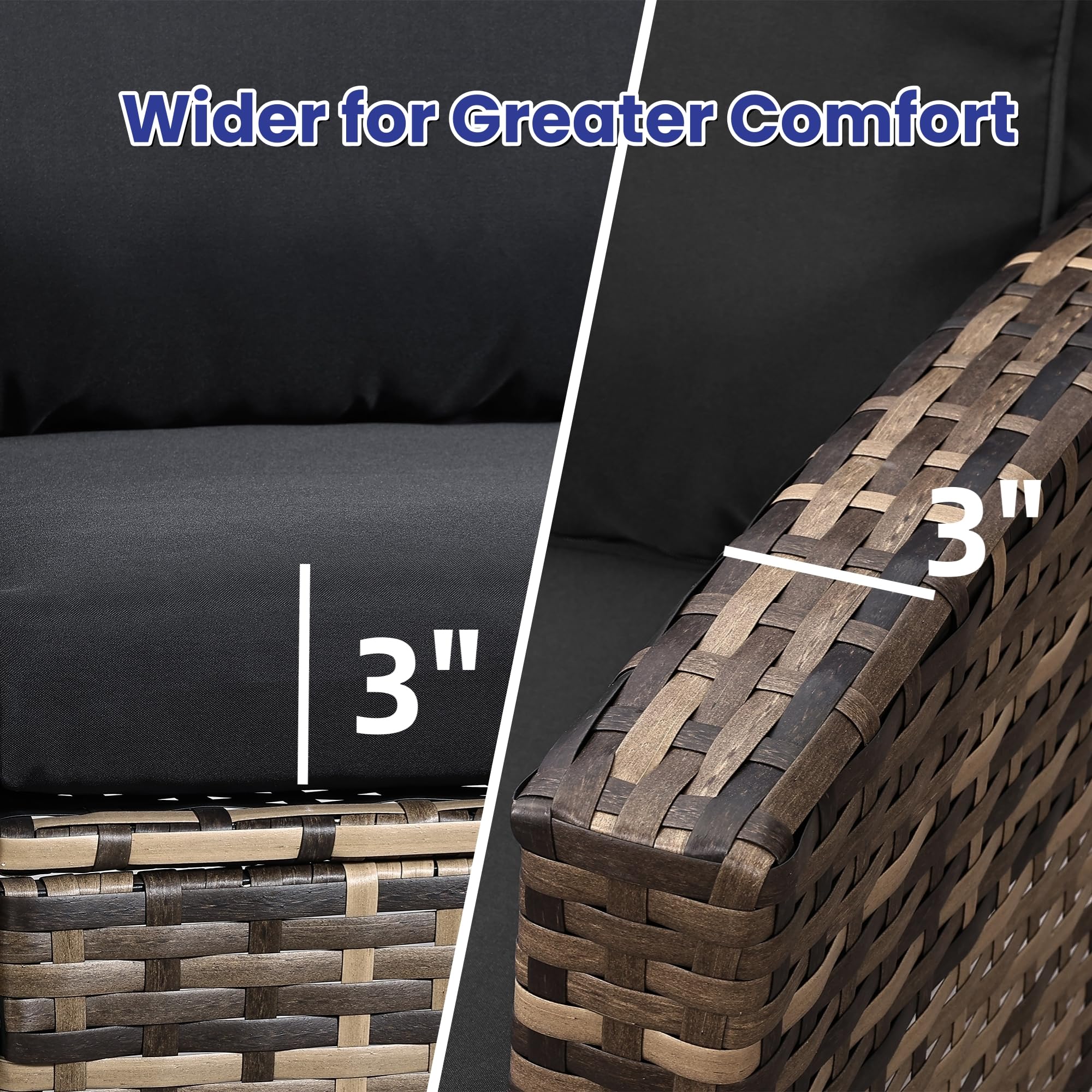 4 Piece Outdoor Wicker Patio Furniture Set