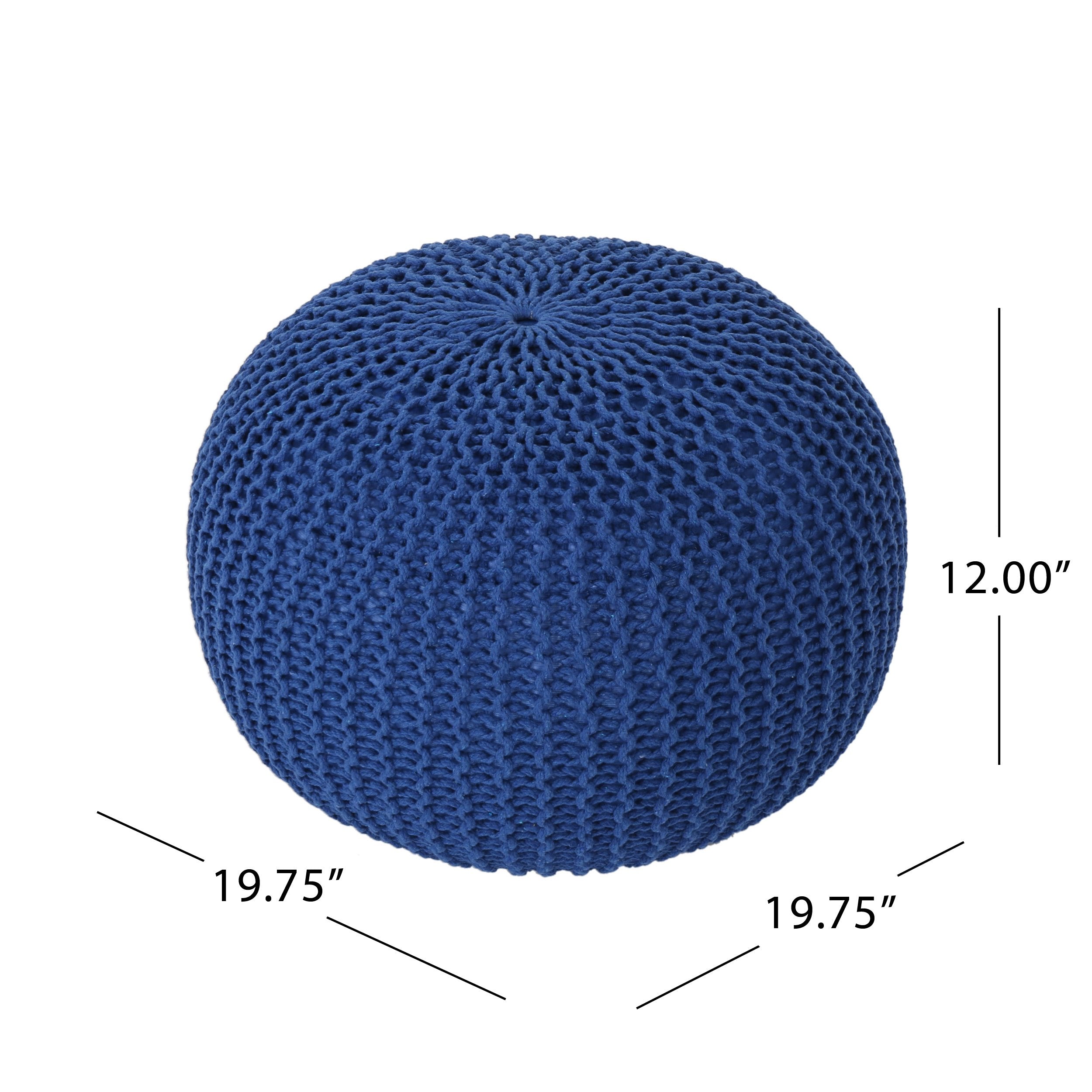 Belle Knitted Cotton Pouf