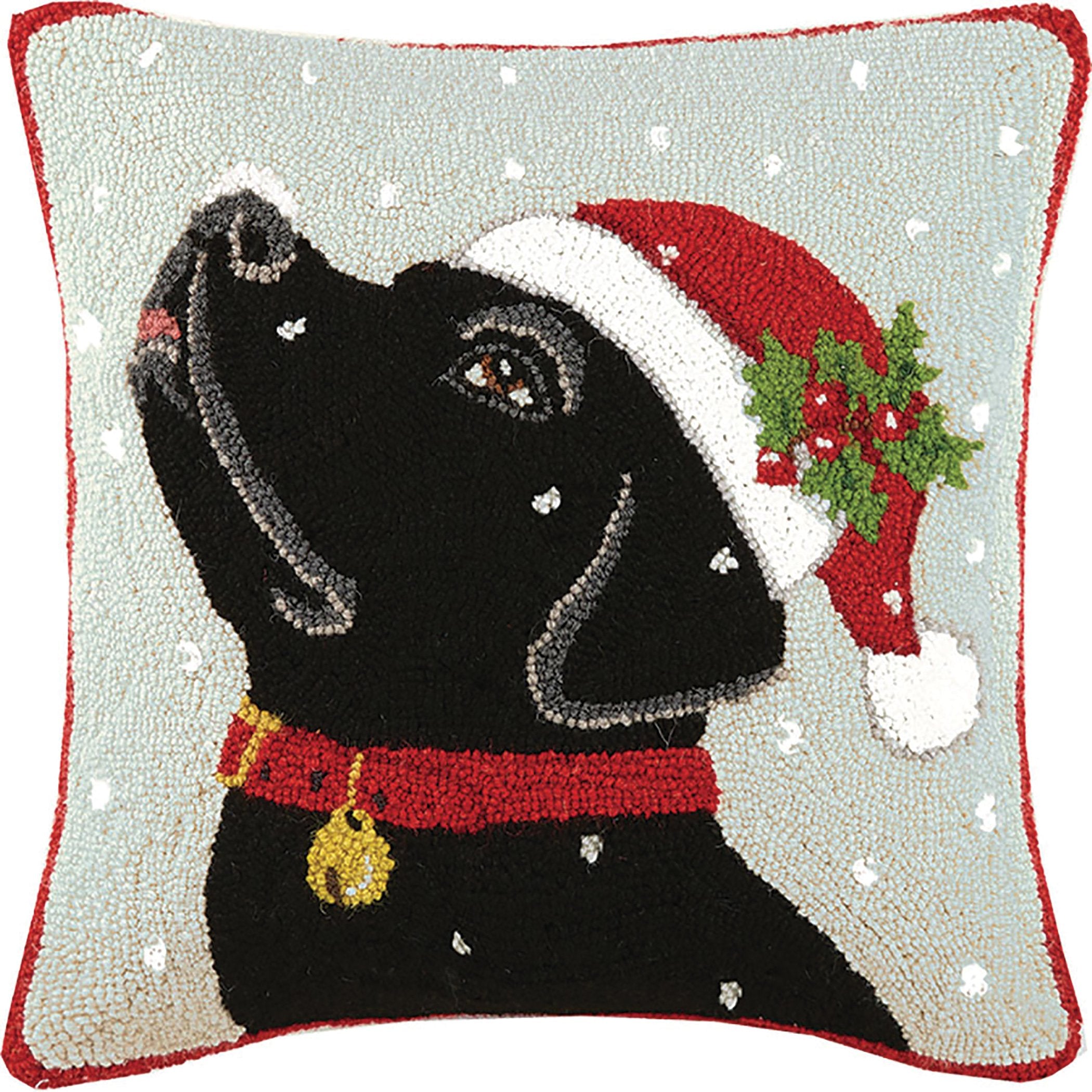 Labrador Hook Wool Throw Pillow