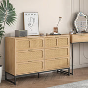 6 Drawer Rattan Dresser